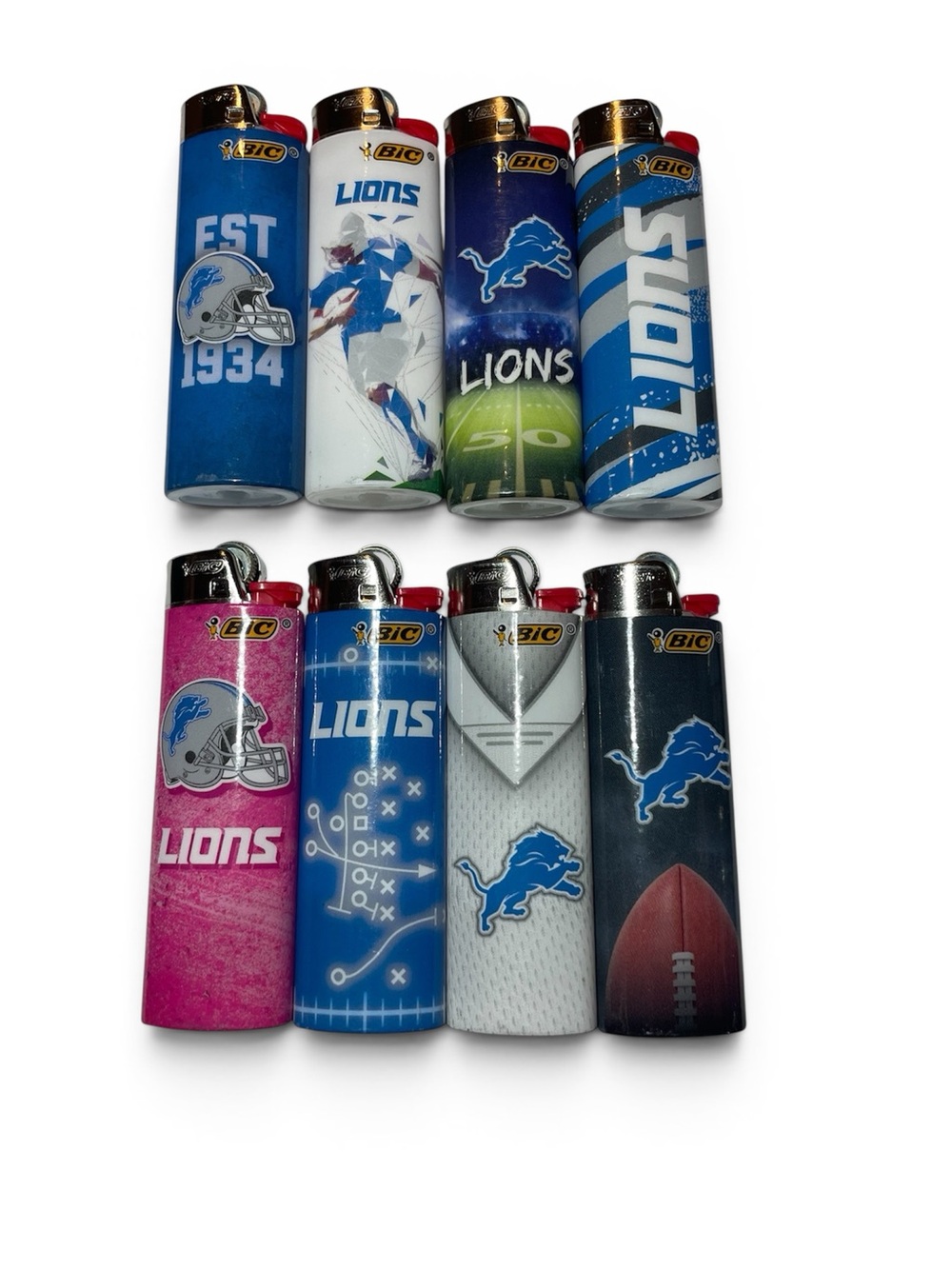 Detroit Lions Collectible Lighte rs - Set of 8